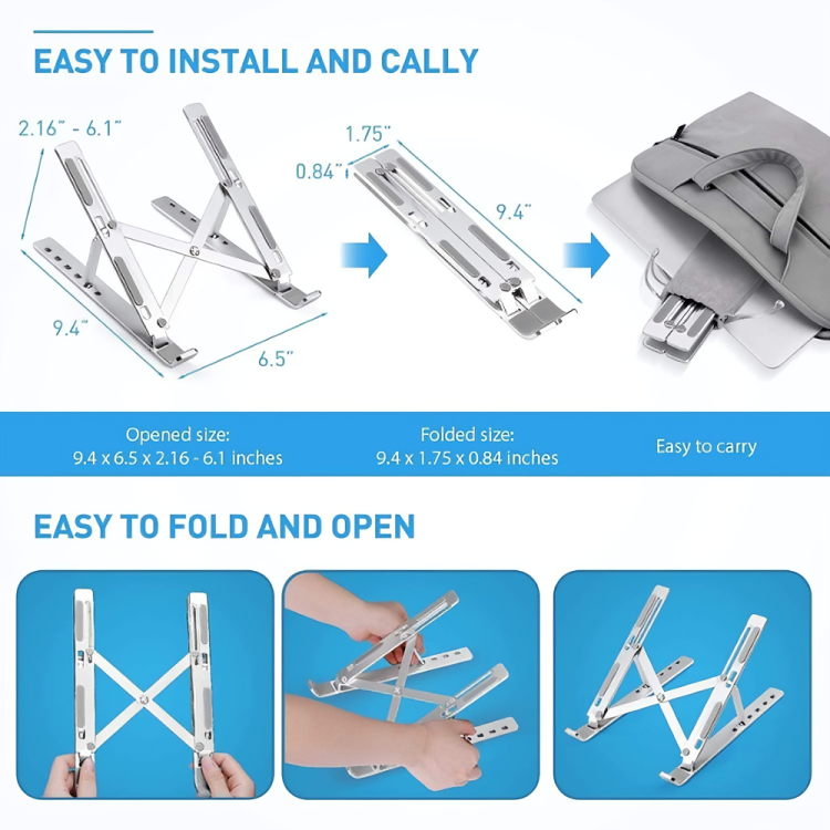 Portable Aluminium Laptop Stand - AZ009 - Image 2