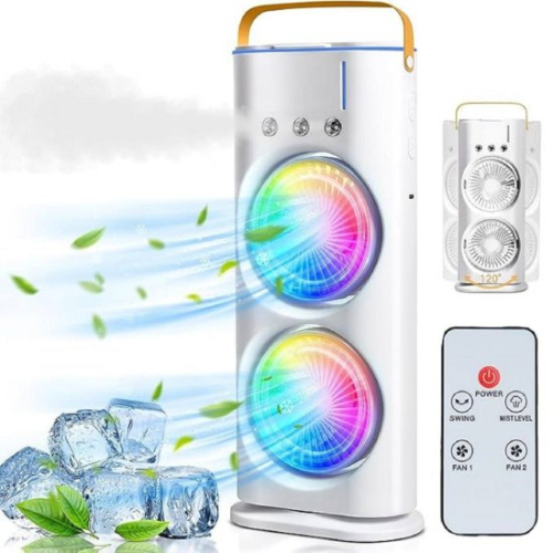 Portable Double Air Cooler Fan - AZ043