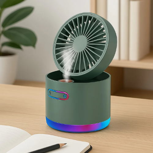 Mini Desktop Cooling Fan with Humidifier Spray - AZ055
