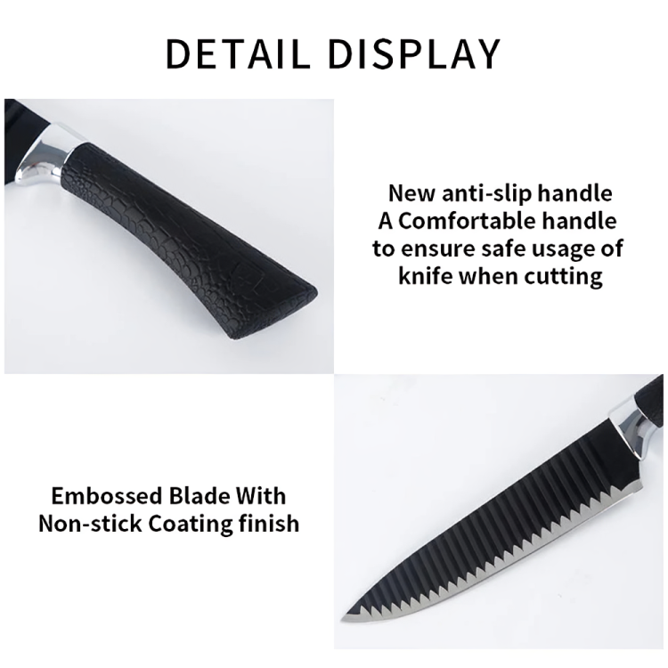 Stainless Steel Knife Set with Chef Peeler & Kitchen Scissor – 6-Piece Kitchen Tool Set - AZ051 - Image 4