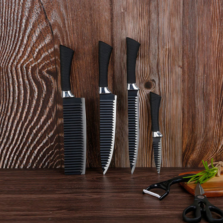 Stainless Steel Knife Set with Chef Peeler & Kitchen Scissor – 6-Piece Kitchen Tool Set - AZ051 - Image 8