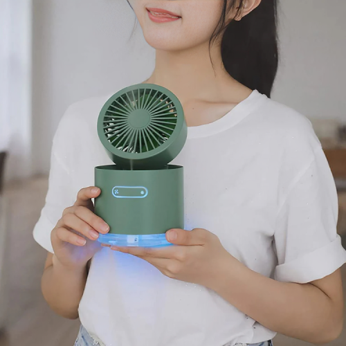 Mini Desktop Cooling Fan with Humidifier Spray - AZ055 - Image 2